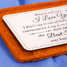Load image into Gallery viewer, Christmas Gifts for Him Husband from Wife Wallet Insert Card Girlfriend Boyfriend Birthday Gift for Him Her Newlywed Couple Love You Gift for Hubby Wifey Wedding Anniversary Lover Valentines Love Note