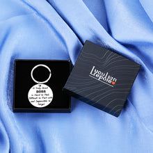 Load image into Gallery viewer, Bosses Day Thank You Gift Keychain for Boss Lady Supervisor Leader Mentor Birthday Christmas Retirement Gift from Coworker Colleague Leaving Moving a Truly Great Boss is Hard to Find Men Women