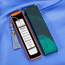 Load image into Gallery viewer, Farewell Gifts for Manager Boss Lady Gifts for Women Metal Bookmark Thank You Boss Gifts for Men Leaving Retirement Gifts Supervisor Gifts for Women Office Leader Mentor Coworker Birthday Gifts