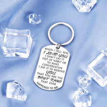 Load image into Gallery viewer, Husband Wife Keychain Couple Gift for Boyfriend Girlfriend Anniversary Newlywed Fiance Fiancee Wedding Best Friend Bff Birthday Christmas When I Tell You I Love You from Him His and Her Valentines Day