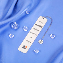 Load image into Gallery viewer, Great Leaders Gift for Bosses Day Bookmark Boss Lady Gifts for Women Mentor Supervisor PM Boss Gifts for Birthday New Job Promotion Present from Coworker Retirement Farewell Holiday Gift