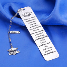 Load image into Gallery viewer, Grad Gifts Inspirational Bookmark for Women Men Class of 2023 Graduation Gifts for College Students Females Male University Middle High School Graduates Best Friends Gifts Christmas Brave Accessory
