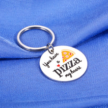 Load image into Gallery viewer, Valentines Day Gifts for Boyfriend from Girlfriend Keychain Wife Anniversary Present for Her Birthday Gifts for Husband Groom Wedding Day Gifts for Bride to Be Fiance Fiancee gifts for him Pizza Lover