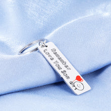 Load image into Gallery viewer, Son Keychain Gift for Boys Him from Mom Dad Remember I Love You Birthday Thanksgiving Christmas Graduation Back to School Wedding Present for Children Kid Teenage