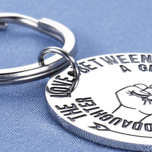 Load image into Gallery viewer, Keychain Gift Charm Engraved The Love Between A Grandfather and Granddaughter is Forever for New Grandpa Granddad Gramps Birthday of Grandparent Father’s Day Christmas Thanksgiving from Grandchildren