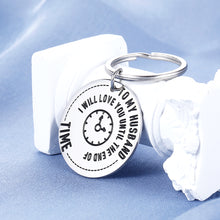 Load image into Gallery viewer, to My Husband Gift Romantic Keychain for Him Men Hubby Fiancé Dad Boyfriend Bf from Her Women Fiancée Wife Girlfriend Gf Birthday Thanksgiving Anniversary Valentines Xmas Wedding Christmas Day