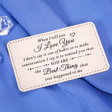 Load image into Gallery viewer, Christmas Gifts for Him Husband from Wife Wallet Insert Card Girlfriend Boyfriend Birthday Gift for Him Her Newlywed Couple Love You Gift for Hubby Wifey Wedding Anniversary Lover Valentines Love Note