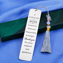 Load image into Gallery viewer, Farewell Gifts for Manager Boss Lady Gifts for Women Metal Bookmark Thank You Boss Gifts for Men Leaving Retirement Gifts Supervisor Gifts for Women Office Leader Mentor Coworker Birthday Gifts