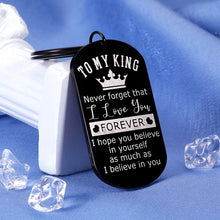 Load image into Gallery viewer, Anniversary Gifts for Husband from Wife Keychain for Boyfriend Gifts from Girlfriend Birthday Gifts for Men Wedding Engagement Gifts for Couples Newlywed Women Her Fiancé Gifts for Him