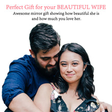 Load image into Gallery viewer, Birthday Gifts for Wife I Love You Wife Gift Rose Gold Compact Mirror Wife Christmas Gift Ideas Valentines Day Gifts for Her Stocking Stuffers for Women Wedding Gifts for Wife Romantic Bride Gifts