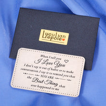 Load image into Gallery viewer, Christmas Gifts for Him Husband from Wife Wallet Insert Card Girlfriend Boyfriend Birthday Gift for Him Her Newlywed Couple Love You Gift for Hubby Wifey Wedding Anniversary Lover Valentines Love Note