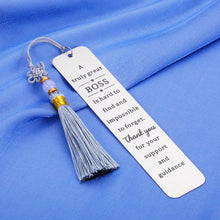 Load image into Gallery viewer, Farewell Gifts for Manager Boss Lady Gifts for Women Metal Bookmark Thank You Boss Gifts for Men Leaving Retirement Gifts Supervisor Gifts for Women Office Leader Mentor Coworker Birthday Gifts