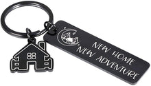 Load image into Gallery viewer, New Home KeyChain First Time Rental House Congrats Housewarming Thanksgiving Gift New Adventure for Moving in Homeowner Client Buyer Graduate Kid Neighbor Lover Christmas Valentines Day