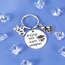 Load image into Gallery viewer, College Graduation Gifts for Her Him 2021 Grad Keychain for College Graduation Gifts for College Students Females High School Graduation Gifts for Seniors Women Teen Boys Girls Enjoy The Next Chapter