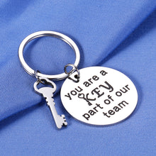 Load image into Gallery viewer, Team Gift for Employee Appreciation Thank You Keychain for Women Men Coworker Goodbye Farewell Present from Boss Lady Leader Mentor Birthday Retirement Teacher Coach Instructor Player