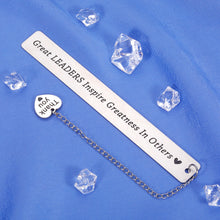 Load image into Gallery viewer, Boss Day Gifts for Men Leaders Bookmark Boss Lady Gifts for Women Mentor Supervisor PM New Boss Gifts for Birthday New Job Promotion Present from Coworkers Retirement Gifts Farewell Holiday Gifts