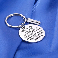 Load image into Gallery viewer, Employee Appreciation Gifts for Coworkers Leaving Keychain Thank You Gifts for Men Women Birthday Gifts for Female Boss Office Holiday Gifts for Coworkers Friends Christmas Gifts Double Sided