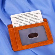 Load image into Gallery viewer, Christmas Gifts for Teenage Boys from Mom Mother Wallet Insert Card Inspirational Gifts for Son Back to School Birthday Valentines Gifts for Men Step Son in Law First Time Fathers Day Gift Love Notes