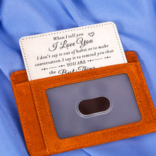 Load image into Gallery viewer, Christmas Gifts for Him Husband from Wife Wallet Insert Card Girlfriend Boyfriend Birthday Gift for Him Her Newlywed Couple Love You Gift for Hubby Wifey Wedding Anniversary Lover Valentines Love Note