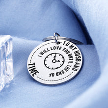 Load image into Gallery viewer, to My Husband Gift Romantic Keychain for Him Men Hubby Fiancé Dad Boyfriend Bf from Her Women Fiancée Wife Girlfriend Gf Birthday Thanksgiving Anniversary Valentines Xmas Wedding Christmas Day