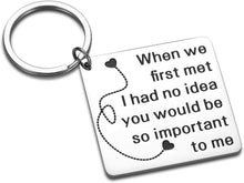 Load image into Gallery viewer, Boyfriend Girlfriend Christmas Birthday Gifts Keychain Husband Wife Anniversary Valentines Wedding Day Present Fiance Fiancee Hubby Wifey Engagement Marriage Key Chain Charm Him and Her