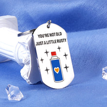 Load image into Gallery viewer, Birthday Gifts for Dad from Daughter Son Kids Funny Keychain for Daddy Hilarious Fathers Day Gifts for Husband from Wife Punny Gifts for Men Him Father Figure Papa Padre Present Keyring