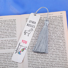 Load image into Gallery viewer, Boss Lady Gifts for Women Boss Gifts for Men Unicorn Bookmark Funny Stocking Stuffers for Mentor Manager Supervisor from Coworker Christmas Gifts for Boss Going Away Leaving Retirement Farewell