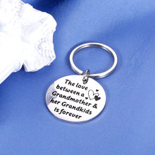 Load image into Gallery viewer, Grandma Gifts for Her Keychain Nana Gifts for Grandma Christmas Gifts Grandmother Birthday Gifts from Granddaughter Grandson Grandkids Granny Gifts from Grandchildren Gigi Gifts for Grandma Keyring
