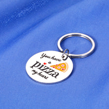 Load image into Gallery viewer, Valentines Day Gifts for Boyfriend from Girlfriend Keychain Wife Anniversary Present for Her Birthday Gifts for Husband Groom Wedding Day Gifts for Bride to Be Fiance Fiancee gifts for him Pizza Lover