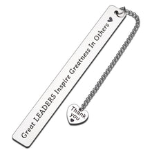 Load image into Gallery viewer, Boss Day Gifts for Men Leaders Bookmark Boss Lady Gifts for Women Mentor Supervisor PM New Boss Gifts for Birthday New Job Promotion Present from Coworkers Retirement Gifts Farewell Holiday Gifts