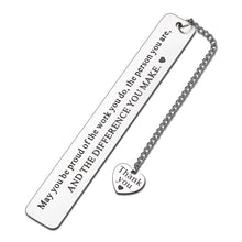 Load image into Gallery viewer, Coworker Thank You Gifts for Women Men Appreciation Gifts for Boss Day Inspirational Bookmark Coworker Leaving Gifts for Colleague Friend Female Retirement Gifts May You Be Proud of The Work You Do