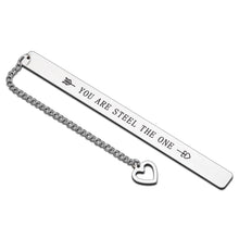 Load image into Gallery viewer, 11 Year Anniversary Bookmark Unique Christmas Gifts for Boyfriend Girlfriend Steel Anniversary for Husband Wife Wedding Anniversary Birthday Gifts for Him Her Valentines Gifts for Women Couple Gifts