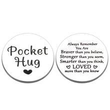 Load image into Gallery viewer, Long Distance Gifts Pocket Hug Token Christmas Gifts for Teenage Girls Boys Birthday Gifts for Friends Female Inspirational Gifts for Women Men Graduation Gifts Bestie Gift Lockdown Coin Double-Sided