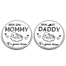 Load image into Gallery viewer, Funny Baby Gift Decision Coin for Expecting Parents to be Unique Gifts for New Mom Christmas Gifts for Dad Daddy Mummy Pregnancy Gifts for First Time Mom Gift Baby Shower Announcement Double-Sided