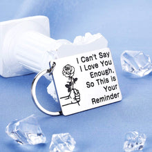 Load image into Gallery viewer, Boyfriend Birthday Christmas Keychain from Girlfriend Valentines Anniversary Husband Wife Gifts for Her Him Birthday Fiancee Fiance Bride Groom Wedding Long Distance Relationship Friends Present