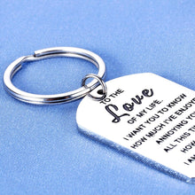 Load image into Gallery viewer, Valentines Gifts for Him Boyfriend Her Girlfriend Christmas Birthday Keychain for Husband Hubby Anniversary Wedding Engagement Present for Groom Bride Fiance Fiancee Women Men Love Keychains