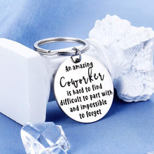 Load image into Gallery viewer, Coworker Leaving Gifts Keychains for Colleague Boss Employee Retirement Leader Supervisor Farewell for Women Men Work Friends Christmas Goodbye Thank You an Amazing Coworker is Hard to Find Keychain