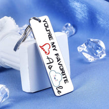 Load image into Gallery viewer, Funny Man Valentines Day Keychain Sweet Christmas Gift for Husband Boyfriend Hubby from Wife Girlfriend Wifey Her Him Anniversary Birthday Wedding You’re My Favorite Keychain Gifts Keyring