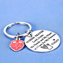 Load image into Gallery viewer, Nurses Keychain Women Valentines Gift for Nursing Student Graduation New Registered Nurse Birthday for Medical Professional Nurses Day Appreciation Christmas New Year Thank You Present Nurse's Prayer