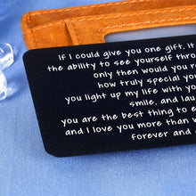 Load image into Gallery viewer, Valentine’s Day Gifts for Wife Husband Anniversary Wallet Insert Card for Him Her Boyfriend Girlfriend Birthday Fiance Fiancee Engagement Mini Love Note Groom Bride Wedding New Year Deployment Present