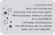 Load image into Gallery viewer, Valentine’s Day Gift for Boyfriend Girlfriend Husband Wife Wedding Anniversary Wallet Insert Card from Fiance Fiancee Engagement Birthday Mini Love Note for Women Men Him Her Honeymoon