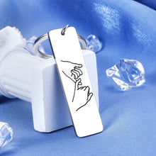 Load image into Gallery viewer, Long Distance Relationship Keychain Valentines Day Gift for Boyfriend Girlfriend Birthday Wedding Anniversary Present for Him Her Husband Wife Going Moving Away Hubby Wifey Far Apart Travel Christmas