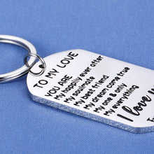 Load image into Gallery viewer, Anniversary Gifts for Him Husband to My Love Keychain Christmas Valentines Day Thanksgiving Present for Boyfriend Man Groom Wedding from Her Wife Girlfriend Soulmate Couple Key Chain Gift I Love You