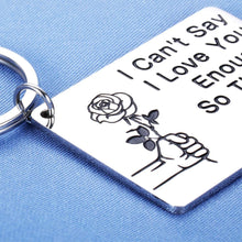 Load image into Gallery viewer, Boyfriend Birthday Christmas Keychain from Girlfriend Valentines Anniversary Husband Wife Gifts for Her Him Birthday Fiancee Fiance Bride Groom Wedding Long Distance Relationship Friends Present