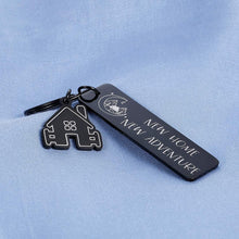 Load image into Gallery viewer, New Home KeyChain First Time Rental House Congrats Housewarming Thanksgiving Gift New Adventure for Moving in Homeowner Client Buyer Graduate Kid Neighbor Lover Christmas Valentines Day