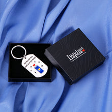 Load image into Gallery viewer, Birthday Gifts for Dad from Daughter Son Kids Funny Keychain for Daddy Hilarious Fathers Day Gifts for Husband from Wife Punny Gifts for Men Him Father Figure Papa Padre Present Keyring