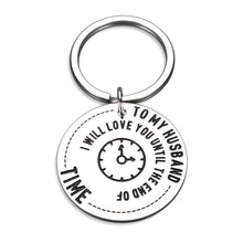 Load image into Gallery viewer, to My Husband Gift Romantic Keychain for Him Men Hubby Fiancé Dad Boyfriend Bf from Her Women Fiancée Wife Girlfriend Gf Birthday Thanksgiving Anniversary Valentines Xmas Wedding Christmas Day