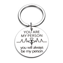 Load image into Gallery viewer, Best Friend Keychain Gift for BFF Sister Besties Teen Girl Women Friendship on Birthday Graduation Christmas You Are My Person Couple Key Charm for Lover Girlfriend Wife