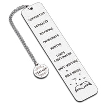 Load image into Gallery viewer, Teacher Gifts for Women Men from Students Graduation Gift Bookmark for Book Lovers Teachers Appreciation Week Gifts for Coach Professor Thank You Gift for Coworker Special Teacher Birthday Retirement