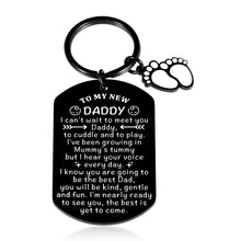 Load image into Gallery viewer, New Dad Gifts for Men Christmas Gifts Keychain Soon to Be Dad Gifts New Daddy Dad To Be Gifts First Baby Gift for Dad from Mom Pregnancy Announcement Gifts First Time Fathers Day Presents for Husband